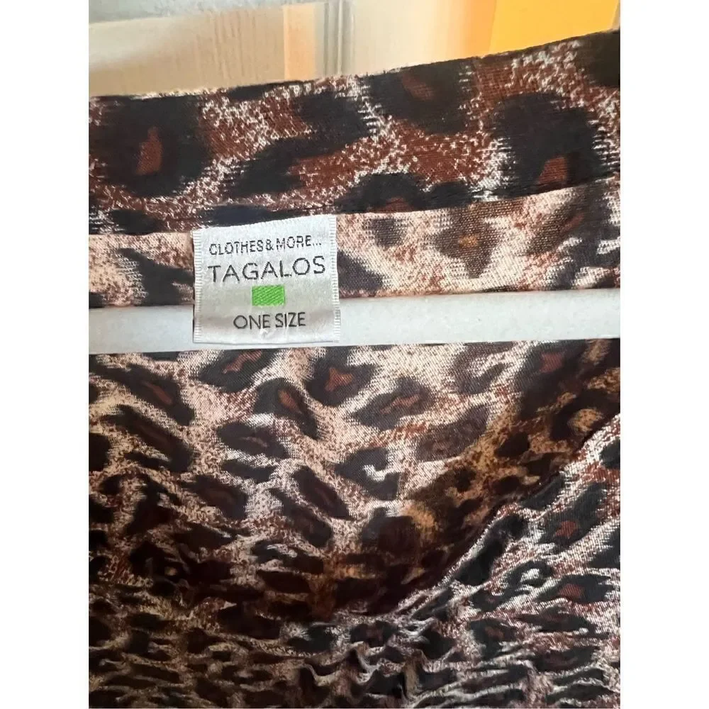 Leopard Print Caftan / Cover Up - One Size - Picture 2 of 4